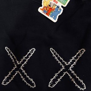 Kaws x Sesame Street Sweatshirt Black Large NWT